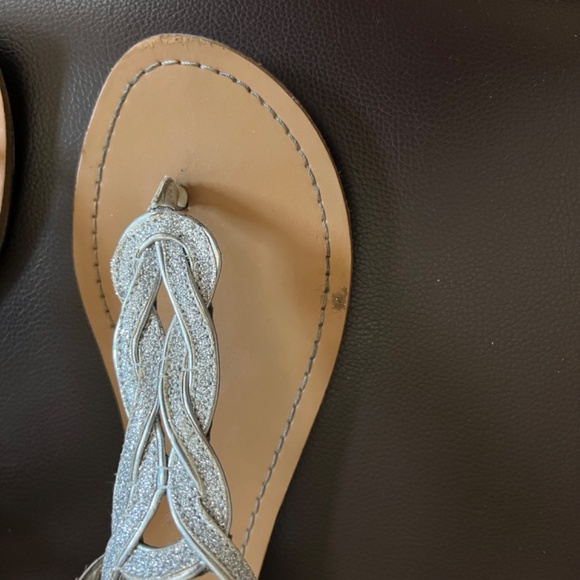 Unisa Braided Silver Sandals/Size 10M - Picture 3 of 7